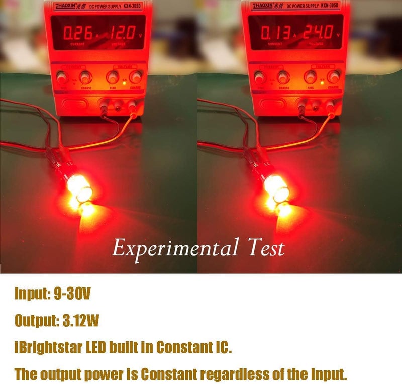iBrightstar 9-30V Flashing Strobe Brake Light LED Bulbs - Image 4