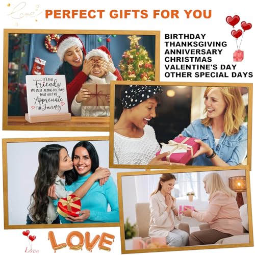 Lodeskee Friend Birthday Gifts for Best Friends Bestie BFF, Friendship Gifts for Work Bestie True Long Distance New Friend Appreciation Decor Plaques - Image 5