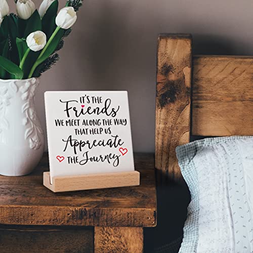 Lodeskee Friend Birthday Gifts for Best Friends Bestie BFF, Friendship Gifts for Work Bestie True Long Distance New Friend Appreciation Decor Plaques - Image 3