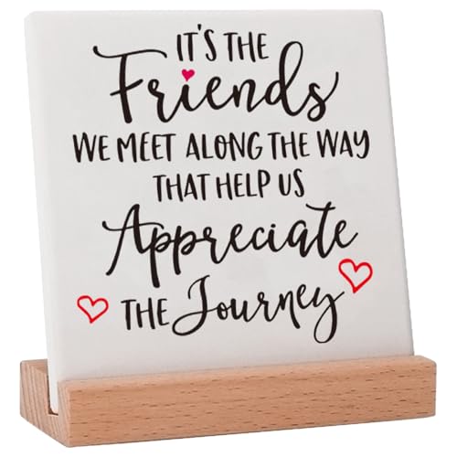 Lodeskee Friend Birthday Gifts for Best Friends Bestie BFF, Friendship Gifts for Work Bestie True Long Distance New Friend Appreciation Decor Plaques - Image 1