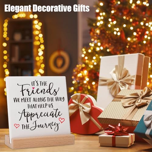 Lodeskee Friend Birthday Gifts for Best Friends Bestie BFF, Friendship Gifts for Work Bestie True Long Distance New Friend Appreciation Decor Plaques - Image 4