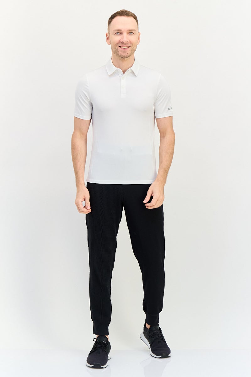 SKECHERS Men Sportswear Fit Short Sleeve Outdoor Polo Shirt, White - Image 4