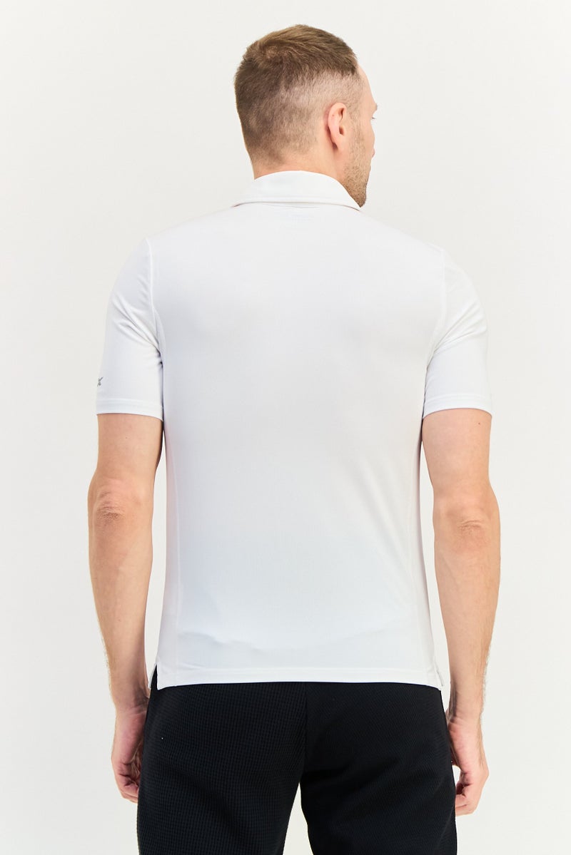 SKECHERS Men Sportswear Fit Short Sleeve Outdoor Polo Shirt, White - Image 3