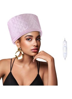 AGIRLVCT Hair Care Thermal Head Spa Cap Treatment with Beauty Steamer Nourishing Heating Cap, Spa Cap For Hair, Spa Cap Steamer For Women (PINK)
