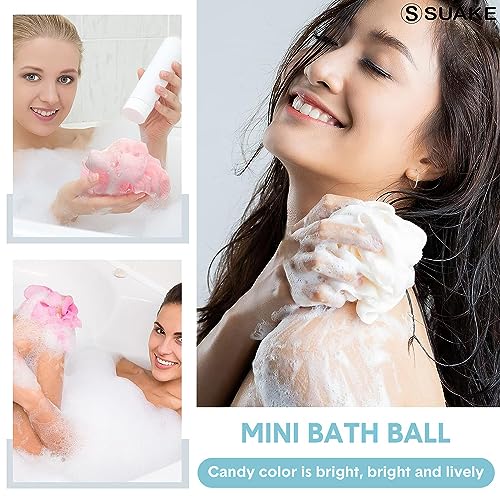 SUAKE Loofah for Bathing – Loofah Scrub Sponge & Body Exfoliator for Men & Women | Soft Shower Loofah with Hanging Handle & Wall Hook – Gentle Bathing Puff - Image 4