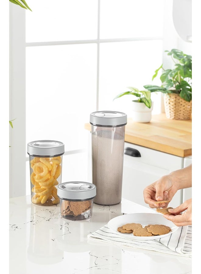 Orchid Foly Life Linea Round Storage Box 1100 Ml Meal Prep Container Set Airtight Plastic Food Storage Containers With Lids Stackable Kitchen Storage Organizer Boxes Bpa Free And Microwave Safe  - Image 2