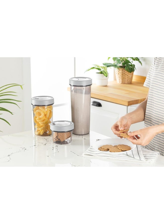 Orchid Foly Life Linea Round Storage Box 1100 Ml Meal Prep Container Set Airtight Plastic Food Storage Containers With Lids Stackable Kitchen Storage Organizer Boxes Bpa Free And Microwave Safe  - Image 4