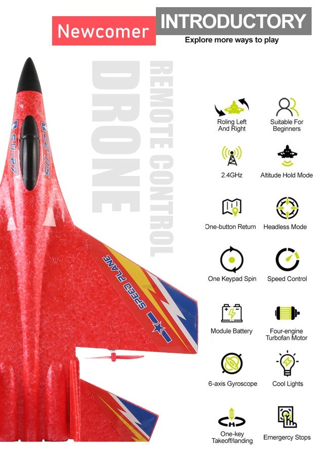 Wholesale remote control foam aircraft land and air amphibious aircraft model fighter fixed wing glider anti-fall remote control aircraft - Image 2