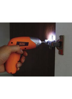 BLACK+DECKER BLACK+DECKER KC3610 3.6V 200RPM Cordless Screwdriver Set Ni-Cd (Nickel-Cadmium) with LED Worklight, 10-pieces Screw Bits Set & Adjustable Torque for Home & DIY Use, 1 Year Warranty, ORANGE & BLACK  - Image 5