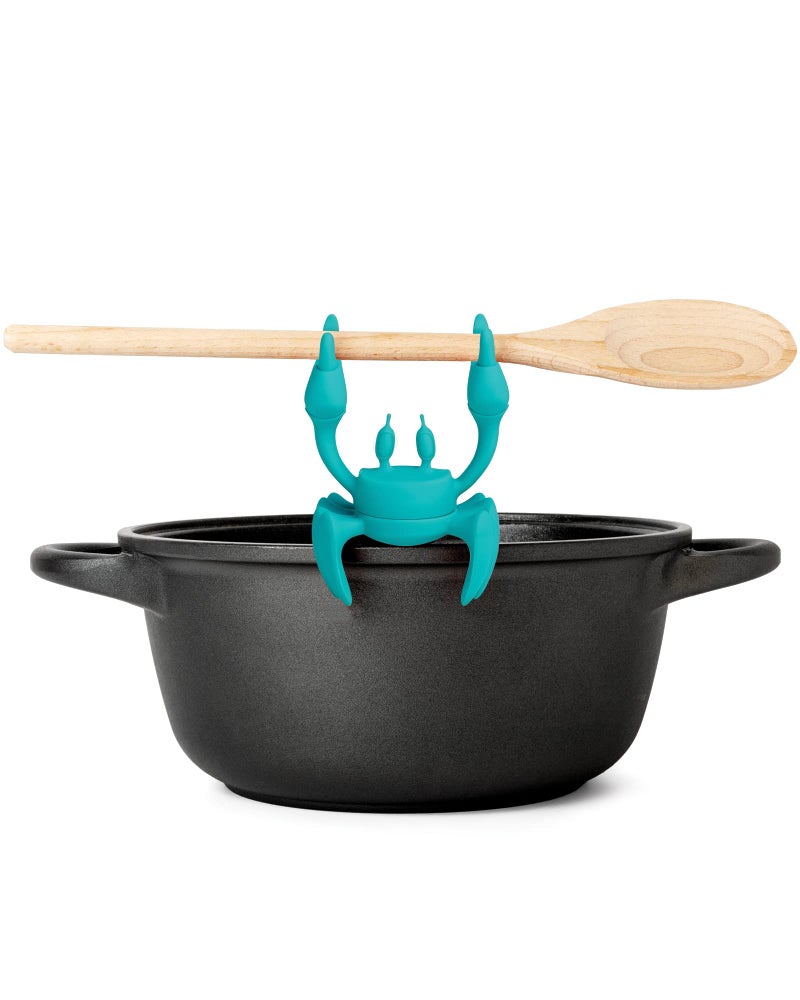 OTOTO OTOTO Aqua the Crab Silicone Utensil Rest  Silicone Spoon Rest for Stove Top  BPAFree HeatResistant Kitchen and Grill Utensil Holder  NonSlip Spoon Holder Stove Organiser and Steam Releaser 
