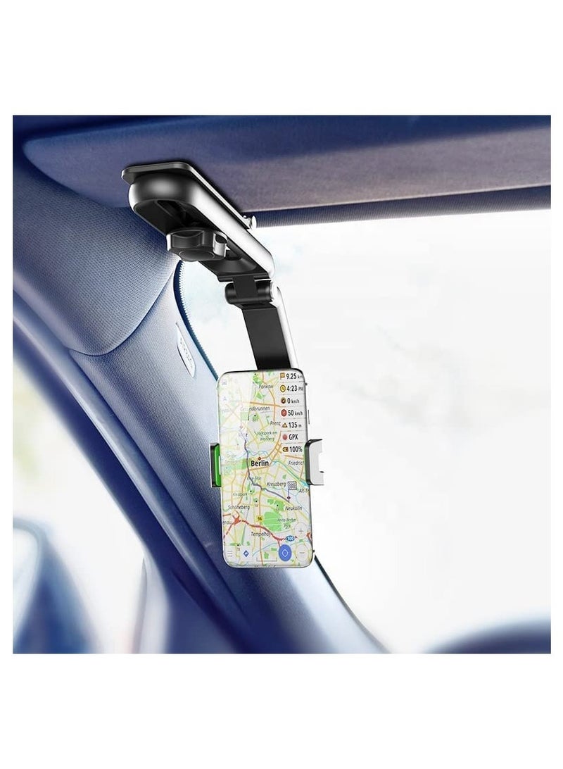 Car Mobile Phone Holder 360 Flexible Rotating Holder for Car Sun Visor Mobile Phone Holder for Kitchen - Image 1