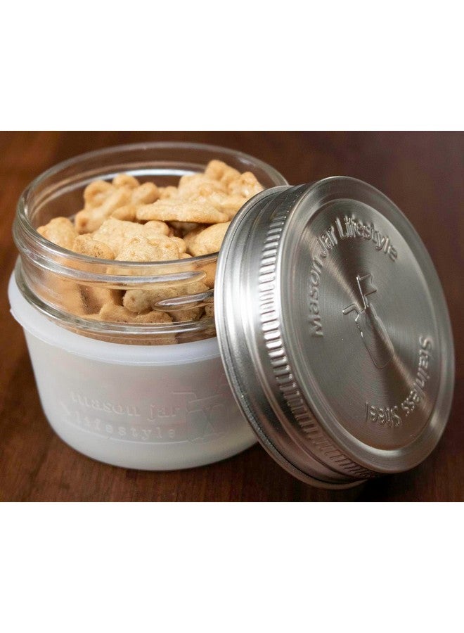 Mason Jar Lifestyle 4oz Silicone Sleeves/Jackets for Protecting Small Ball, Kerr, Quilted Canning Jars by Mason Jar Lifestyle (Frost, 2 Pack) - Image 4