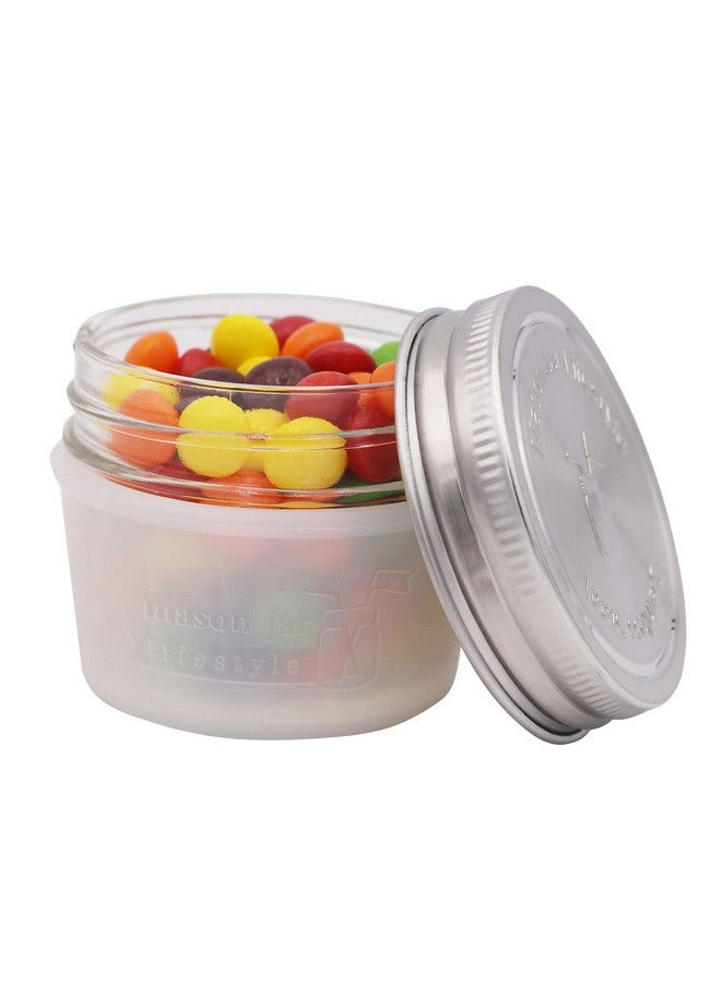 Mason Jar Lifestyle 4oz Silicone Sleeves/Jackets for Protecting Small Ball, Kerr, Quilted Canning Jars by Mason Jar Lifestyle (Frost, 2 Pack) - Image 3