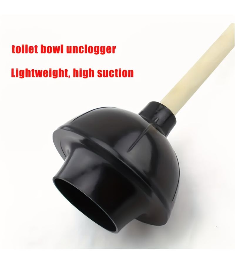 Sturdy Toilet Plunger 1pc Non Slip Grip Tight Threads Effective Blockage Remover - Image 4