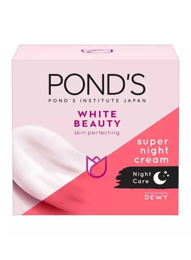 PONDS Face Cream Bright Beauty for Brighter, Glowing Skin, Brightening Night Cream SPF30 - Image 1