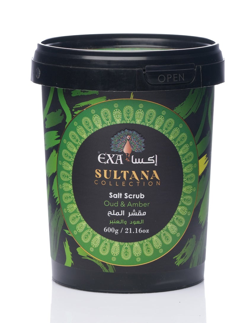 EXA Oud and amber salt scrub 600gm - Image 1