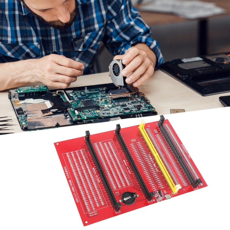 محلل تشخيصي لذاكرة رام 4 في 1 بطاقة اختبار سطح المكتب DDR3 DDR4 DDR5UDMM DDR5RDIMM مع ضوء - Image 3