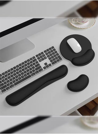 Memory Foam Keyboard Wrist Rest Pad And Mouse Pad With Wrist Rest  Ergonomic Hand Palm Rest Support  Memory Foam Pads Gaming  Computer  PC  Laptop  Mac Typing and Wrist Pain Relief - pzsku/Z6BFDB163A01637E44802Z/45/_/1725850736/9cd253e2-86df-4cab-91ba-d723330db91d