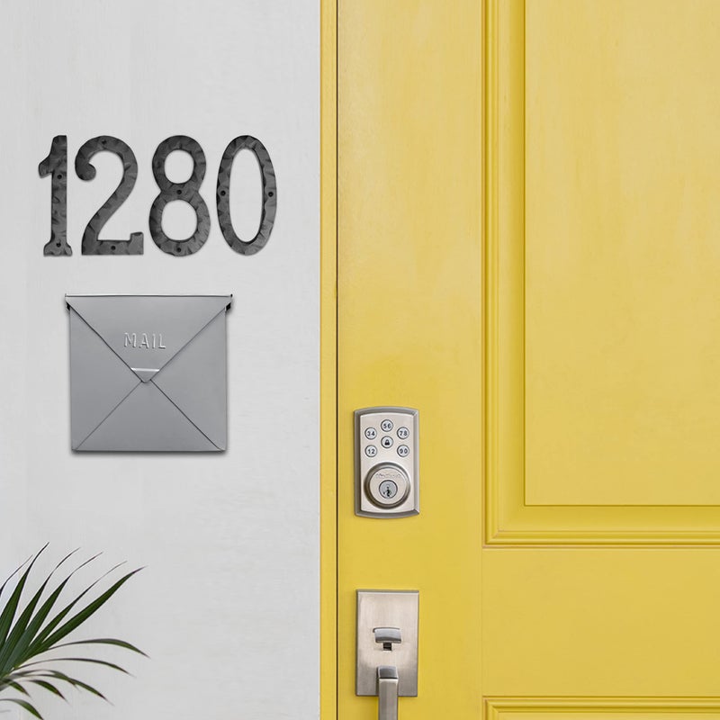 NACH House Numbers for Outside, 6 inch Black Address Numbers for House - Number 0 - Rustic Numbers for Outside with Mounting Hardware - Image 5