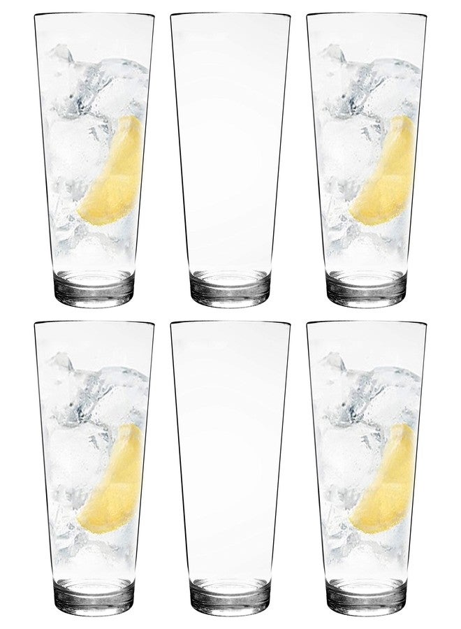 Youngever 22 oz Bistro Clear Plastic Tumblers, Plastic Drinking Glasses, Reusable Plastic Cups, Unbreakable Glasses, Set of 6 - Image 5