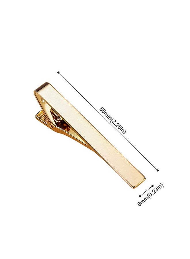 Roctee Tie Clips for Men, 3 Pack Classic Tie Clip Silver Gold Black Necktie Tie Bar Pinch Clips Suitable for Wedding Anniversary Business - Image 1