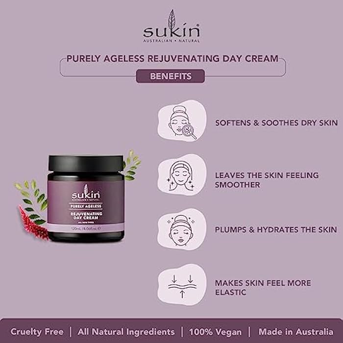 sukin Purely Ageless Rejuvenating Day Cream for Women - 4.06 oz Cream - Image 5