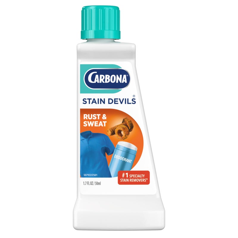 Carbona Stain DevilsÂ® #9 | Rust & Perspiration | Professional Strength Laundry Stain Remover | Multi-Fabric Cleaner | Safe On Skin & Washable Fabrics | 1.7 Fl Oz, 1 Pack - Image 1