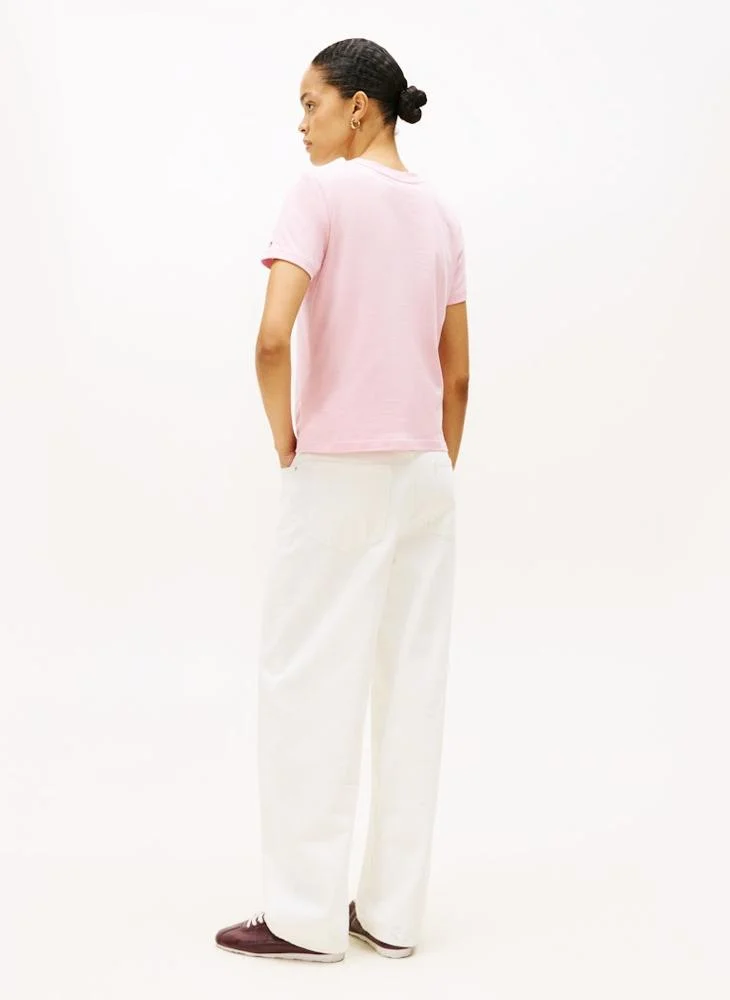 تومي هيلفيغر تيشيرت بياقة دائرية برسومات