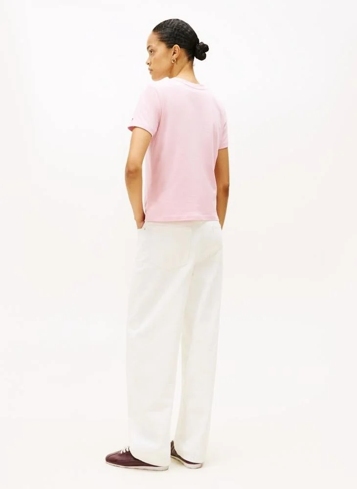 تومي هيلفيغر تيشيرت بياقة دائرية برسومات