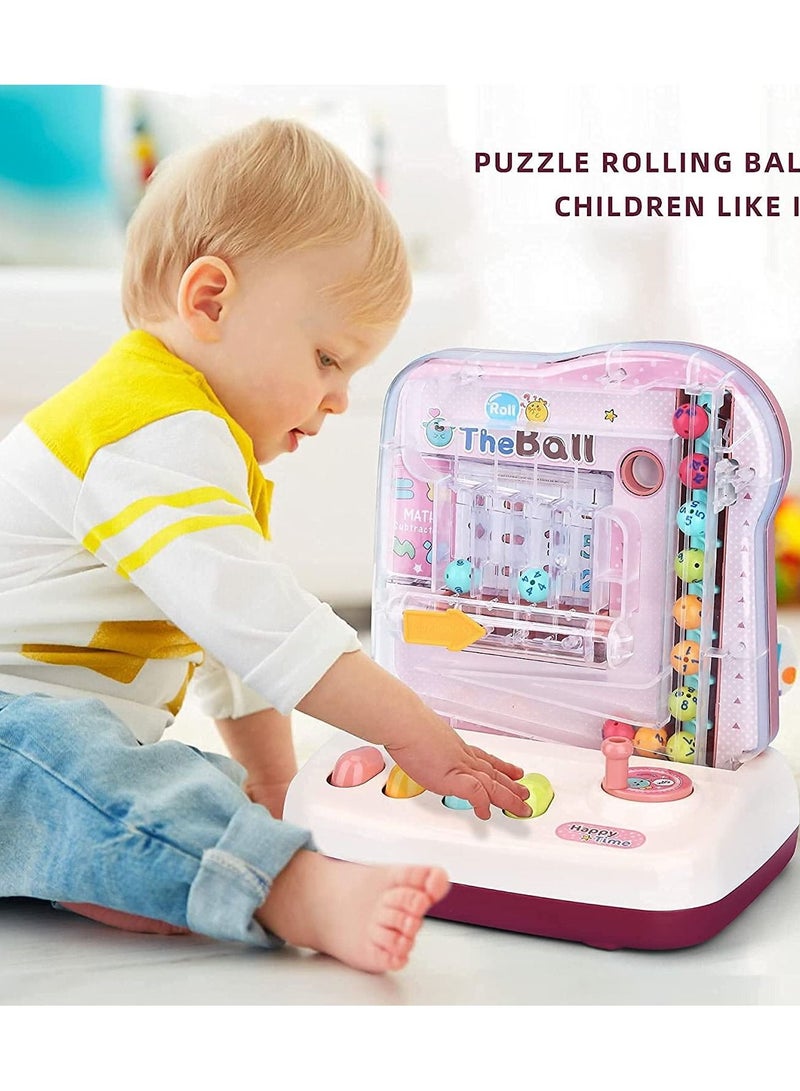 Math Manipulatives Board Games for Toddlers Learning Games Montessori Travel Toy STEM Kindergarten Preschool 3 4 5 6 7 Years Old Kid Gifts (Pink) - Image 2