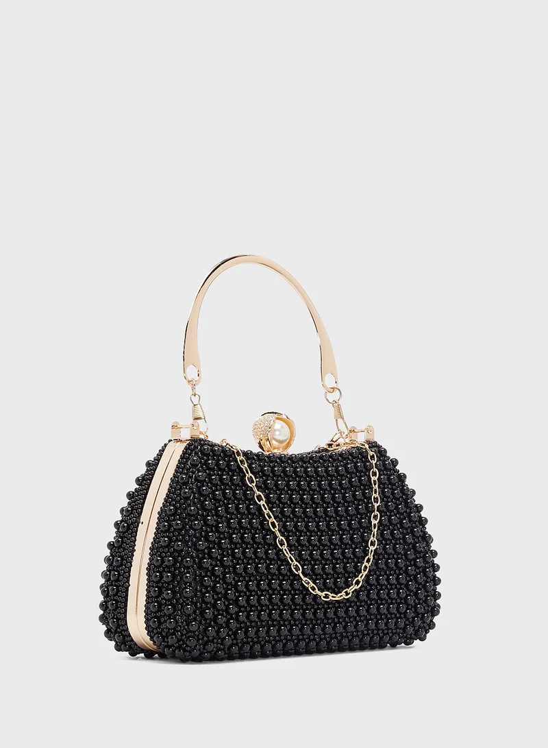 Ella Limited Edition Pearl Detailing Embellished Handle Bag
