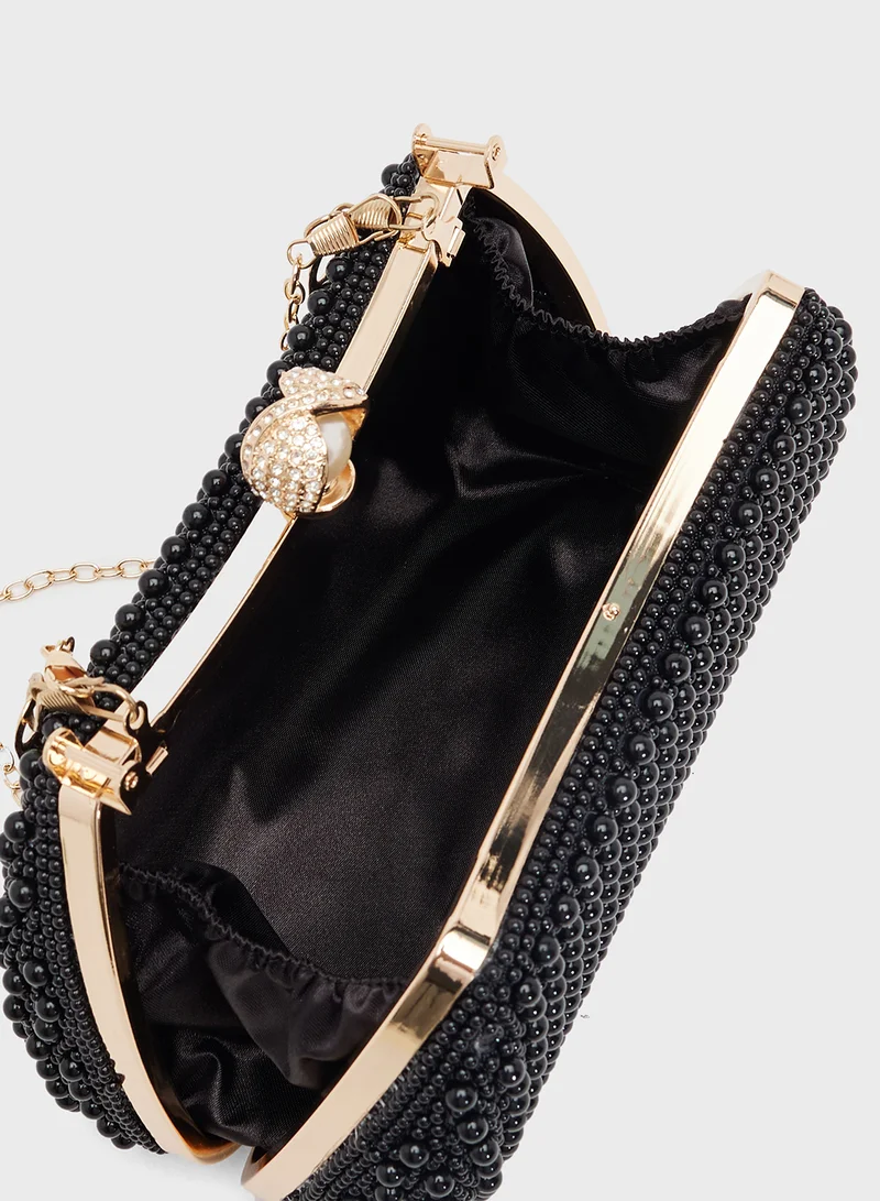 Ella Limited Edition Pearl Detailing Embellished Handle Bag