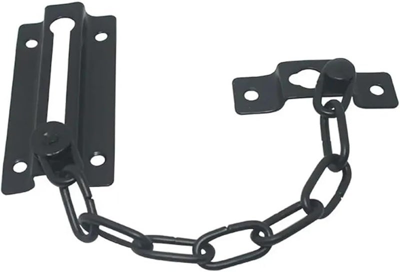 مجموعة قفل أمان من الفولاذ الأسود مع مسامير لحماية باب منزلق ومعدات حماية الأجهزة - Image 2
