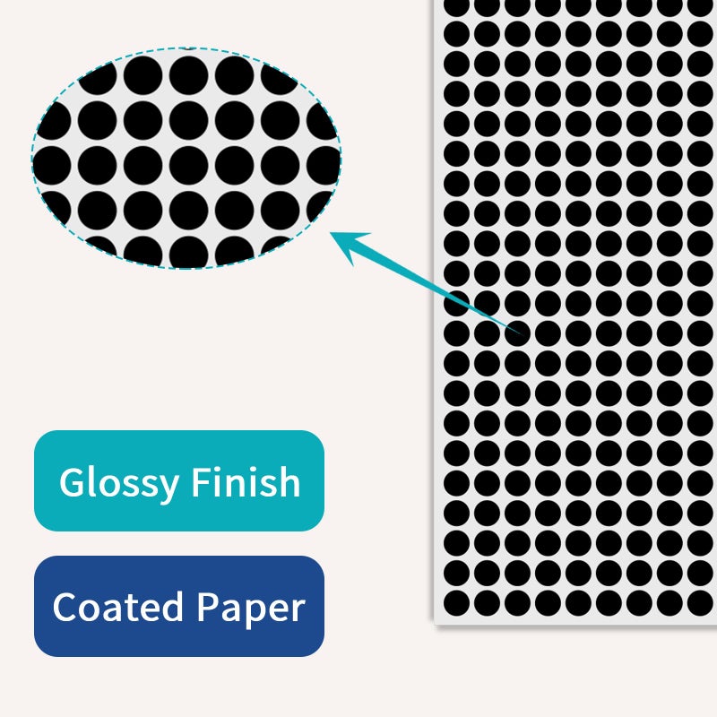 Ouzoustate 1/4" Black Dot Stickers 2750 PCS Small Round Circle Stickers Tiny Mini Little Colored Coding Labels - Image 5