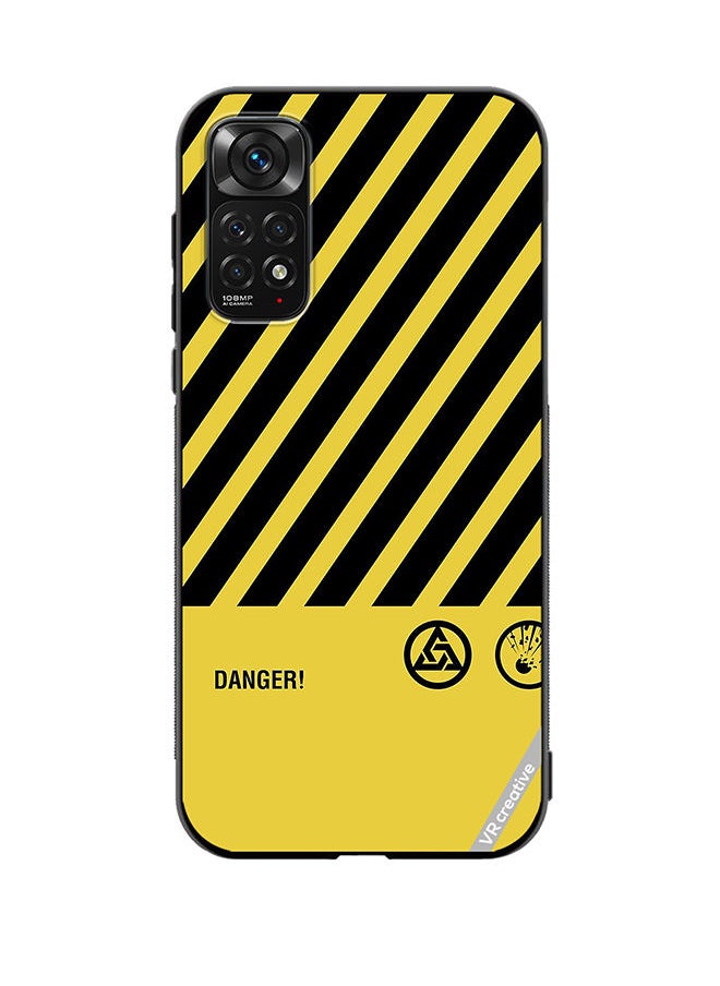 Protective Case Cover For Xiaomi Redmi Note 11S Danger Sign Design Multicolour