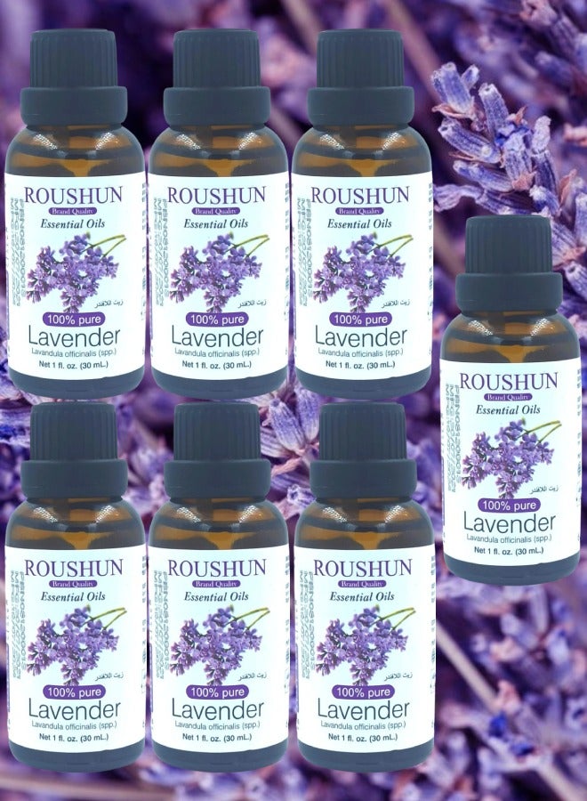 ROUSHUN 7 Pieces Lavender Essential Oil 30ml
