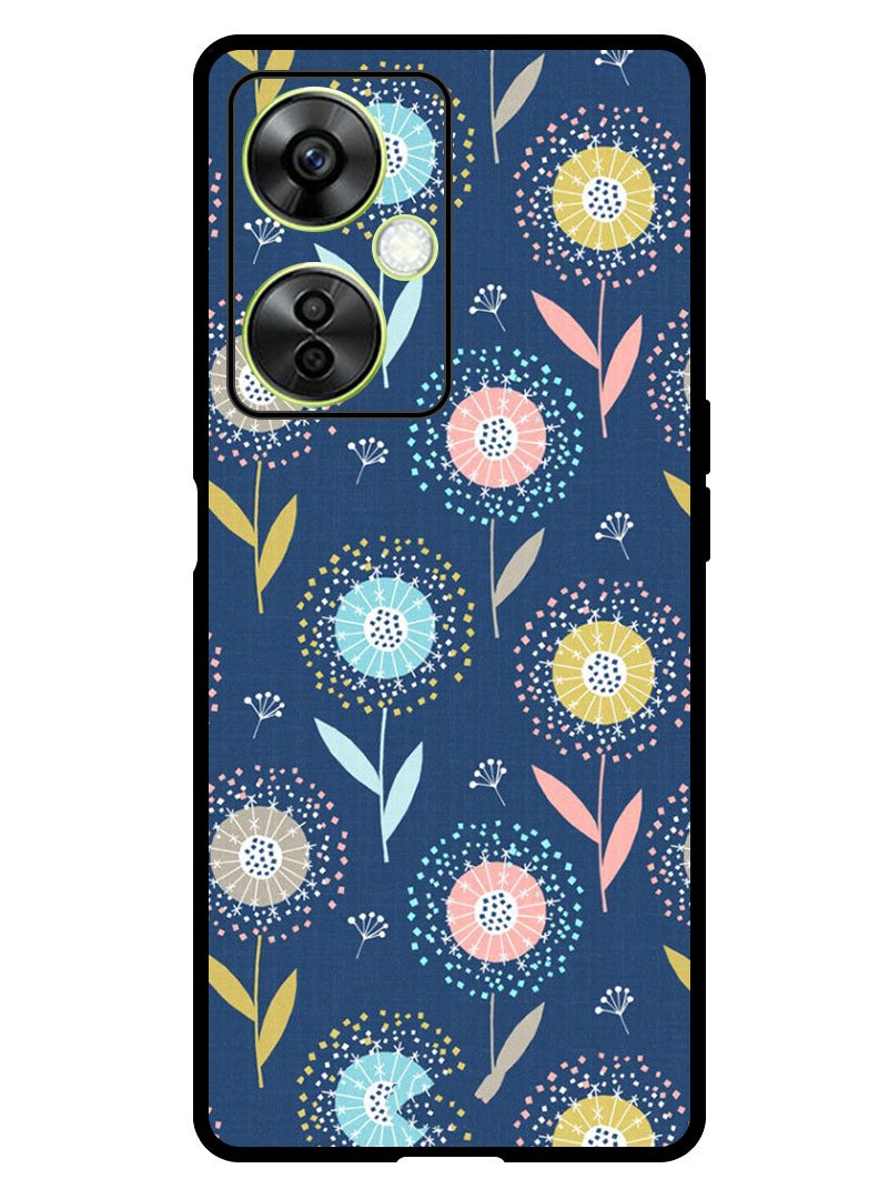 Theodor Protective Case Anti Scratch Shock Proof Bumper Cover For OnePlus Nord CE 3 Lite Round FLowers - Image 1