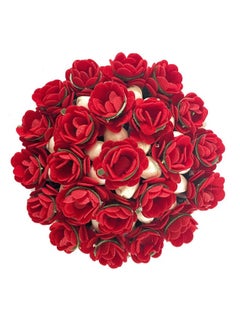 Maahal Maahal Hair flower Bun Full Juda Bun Hair Flower Gajra Pack of 1, Red 