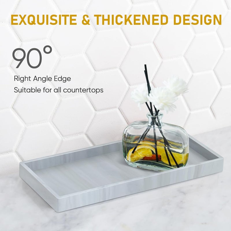 EG-SIPRO Bathroom Counter Tray, High-Grade Thickened Silicone Bathroom Vanity Tray,Shatterproof Durable Rectangle Bathroom Tray Soap Dispenser Tray for Bathroom Countertop - Image 3