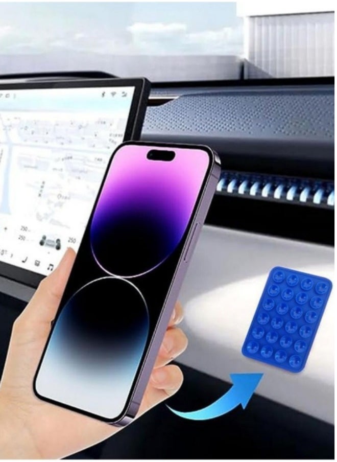 XiaoGiqi - 6 Piece Double Sided Silicone Suction Phone Mount Set – Premium Non Slip Hands Free Holder for Secure and Stable Selfies, Video Calls, and Comfortable Viewing on Any Surface Home and Travel Pad - Image 1