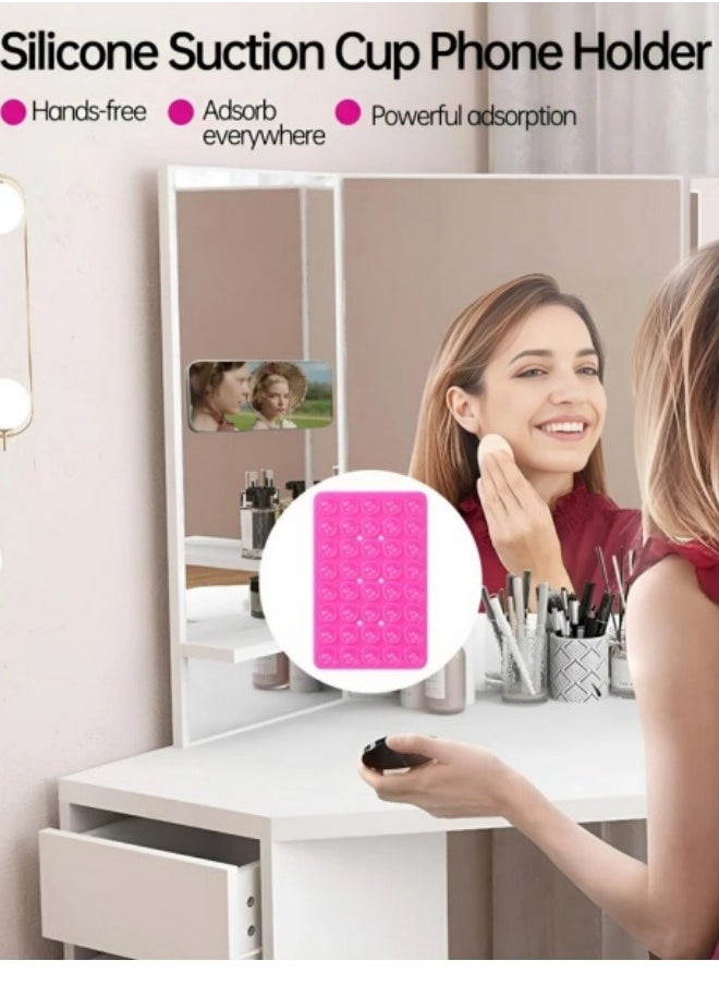XiaoGiqi - 6 Piece Double Sided Silicone Suction Phone Mount Set – Premium Non Slip Hands Free Holder for Secure and Stable Selfies, Video Calls, and Comfortable Viewing on Any Surface Home and Travel Pad - Image 1