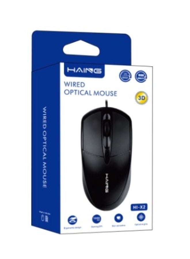 Haing فأرة كمبيوتر USB بصرية سلكية - Image 1