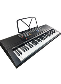 YONGMEI 61-Key Digital Piano Keyboard & Sheet Music Stand - لوحة مفاتيح إلكترونية محمولة للمبتدئين والأطفال والكبار YM-598