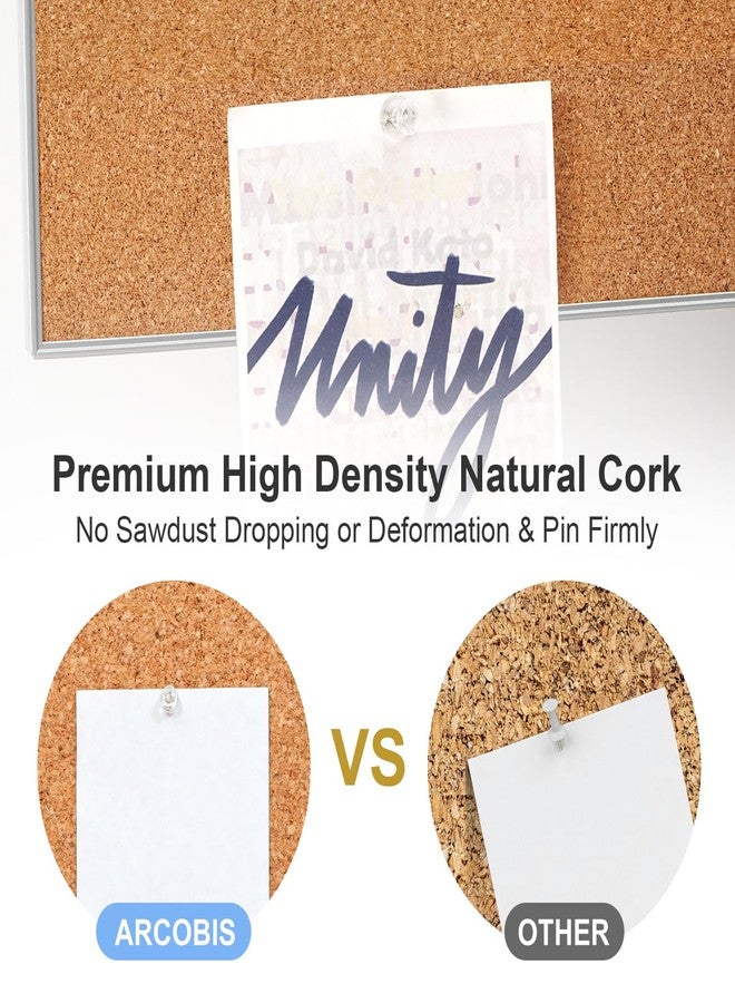 ARCOBIS Cork Board White Board Combo, 24 x 18 Inch Bulletin Board, Magnetic Dry Erase Board & Corkboard for Wall, Vision Board for Home, Office, School, Silver Frame - Image 3