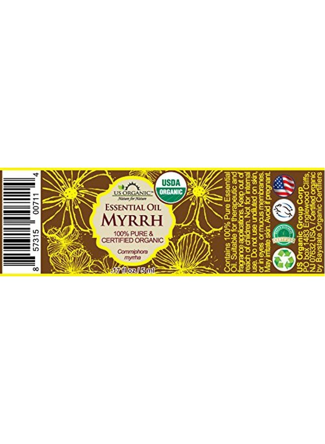 US Organic 100% Genuine Myrrh Essential Oil - Sourced from The Horn of Africa, USDA Certified Organic, Extracted by Hydro-Distillation (Myrrh, 5 ml)  - Image 3
