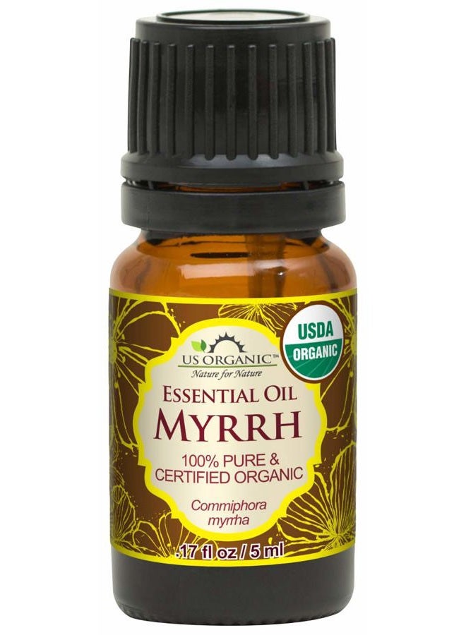 US Organic 100% Genuine Myrrh Essential Oil - Sourced from The Horn of Africa, USDA Certified Organic, Extracted by Hydro-Distillation (Myrrh, 5 ml)  - Image 1