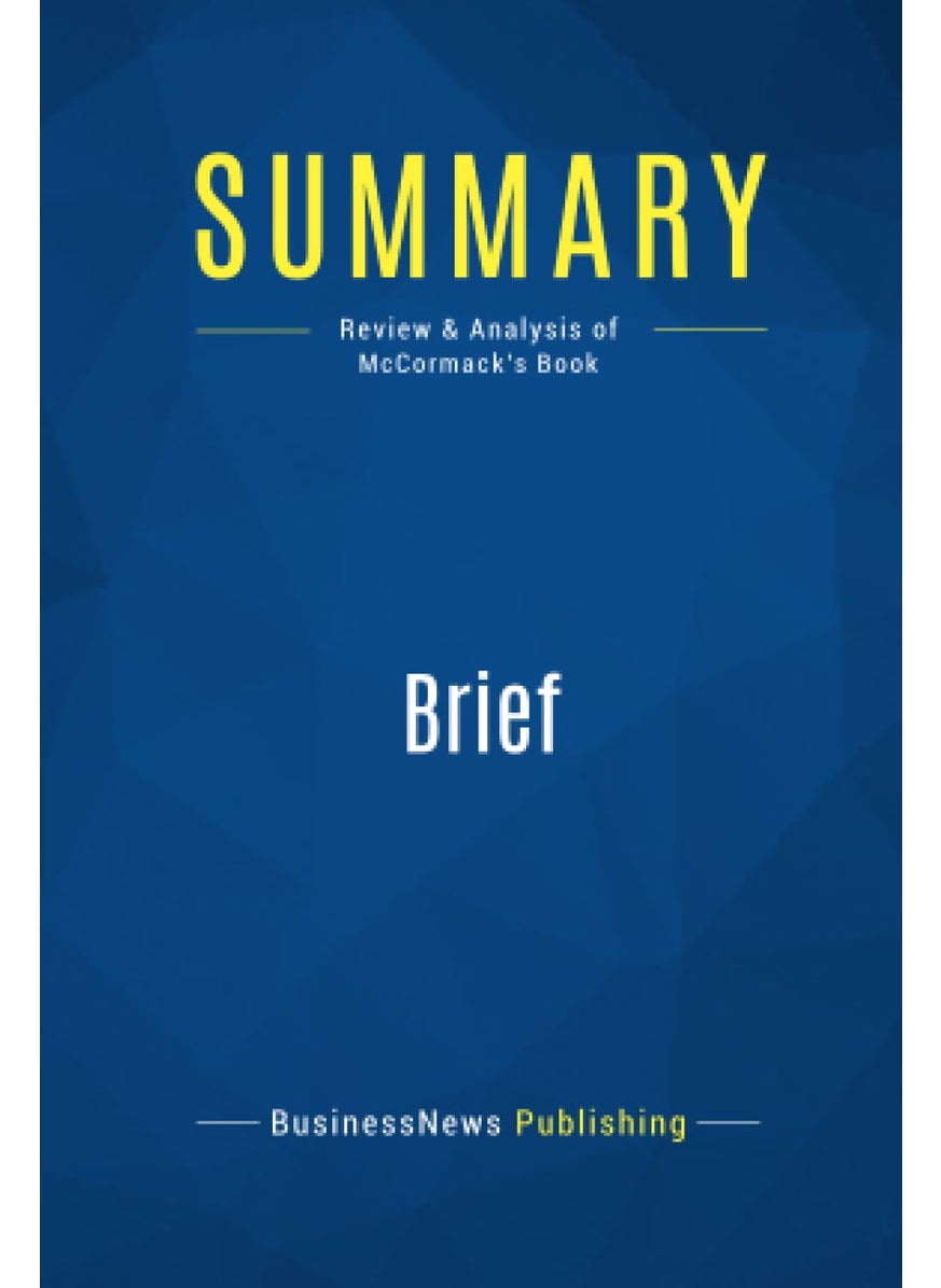Summary: Brief: Review and Analysis of McCormack's Book  - Image 1