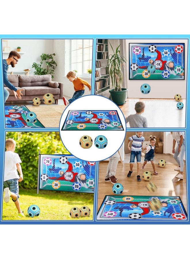 فاتوس مجموعة لعبة كرة القدم VATOS Toy للأولاد والبنات، لعبة رمي هدف كرة القدم في الأماكن المغلقة والمفتوحة في الفناء الخلفي مع كرتين، هدف واحد من الفلانيل، ألعاب كرة قدم للأطفال من سن 3-5 و6-8 و8-12 سنة وأعياد ميلادهم - Image 5