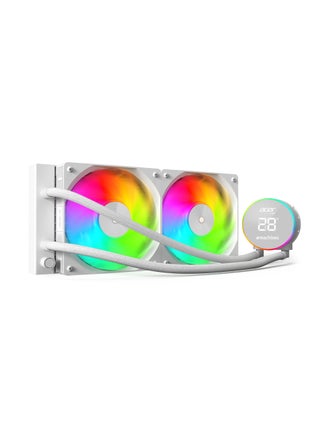 AC240 CPU Water Cooler with Fan, Aluminum Radiator, Compatible with AMD and Intel Sockets, High-Performance Liquid Cooling, White White - view 4