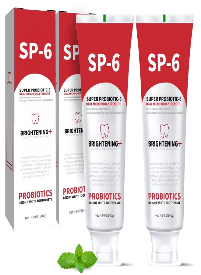 EpixCare Sp-6 Probiotics Whitening & Brightening Toothpaste - Sp6 Ultra Tooth Paste Enhanced Super Probiotic Formula Deep Cleaning Fresh Breath Dental Gum Health Oral Microbiota Strength Enamel Care (2-Pack) - Image 1